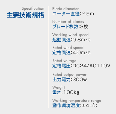 FD2.5-300型スペック